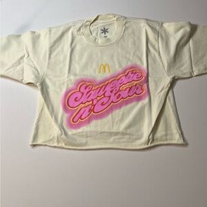 New McDonald’s x Saweetie and Sour Collab Women's Cropped T-Shirt Size S (E1)